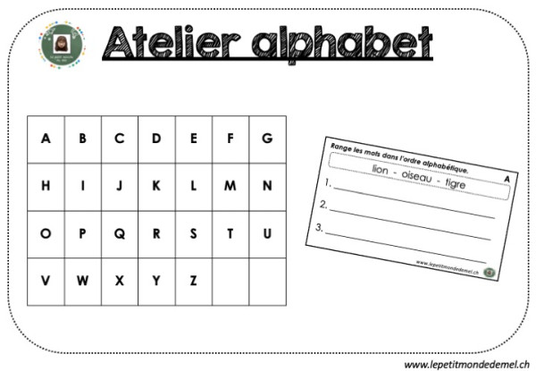 Atelier alphabet 1